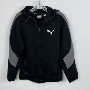 Puma Black and Gray Hoodie Jacket